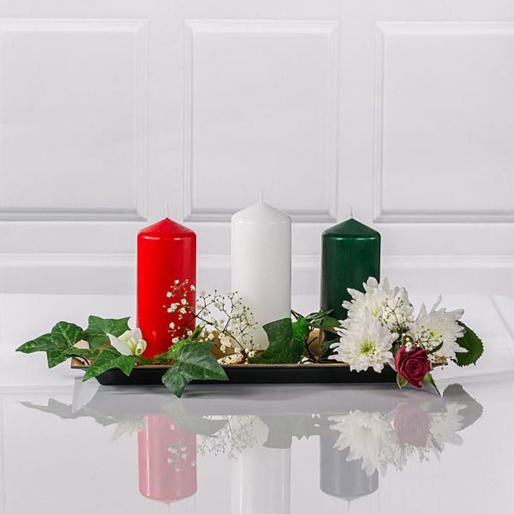 Price's Evergreen Pillar Candle 15cm Extra Image 1